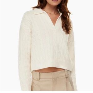 Aritzia Sunday Best cable knit crop sweater